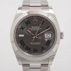 ROLEX DATEJUST 126300 SS SS AT GRAY-FACE 2 EXTRA LINKS