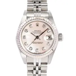 ROLEX DATEJUST 79174NG WHITE CASE SIZE 26MM LADIES USED WATCH #7277