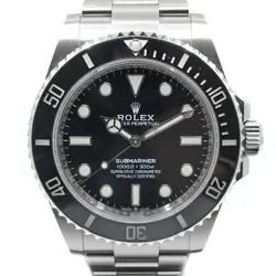 ROLEX SUBMARINER NO DATE 124060 BLACK MEN'S USED WATCH #7377