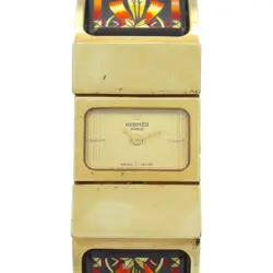 HERM S ROLEX BRAND OFF HERMES GP (GOLD PLATED) WRISTWATCH GP USED LADIES