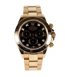 ROLEX DAYTONA 116528. A 2004 WATCH WITH BOX AND PAPERS AND FACTORY DIAMOND DIAL