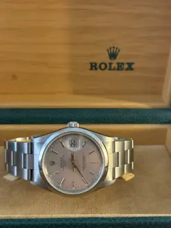 ROLEX OYSTER PERPETUAL DATE 15200 SILVER CASE SIZE 34.0MM