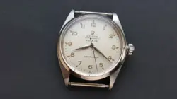 VINTAGE ROLEX AIR KING OYSTER PERPETUAL SUPER PRECISION REF 5500 AUTOMATIC WATCH