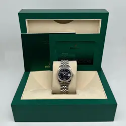 ROLEX DATEJUST 178274 31 18K WHITE GOLD STEEL PURPLE DIAMOND DIAL WATCH