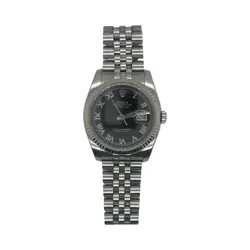 ROLEX DATEJUST 36MM ROMAN NUMBER BLACK DIAL 116234
