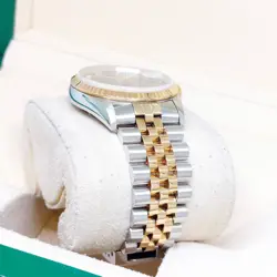 Rolex 36mm 18K Half Yellow Gold Blue Sticks Dial Datejust REF: 16233 (T)