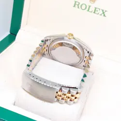 Rolex 36mm 18K Half Yellow Gold Blue Sticks Dial Datejust REF: 16233 (T)