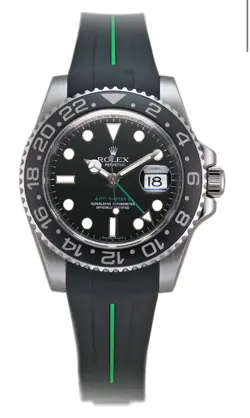 ROLEX 116710LN GMT-MASTER II 50TH ANNIVERSARY STAINLESS STEEL BLACK GREEN RUBBER