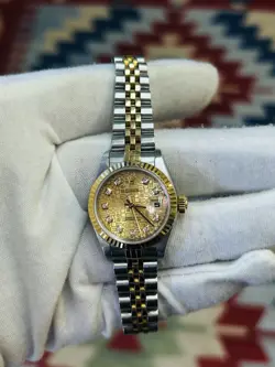 ROLEX DATEJUST CHAMPAGNE ANNIVERSARY COMPUTER   DIAMOND DIAL  WATCH - 69173
