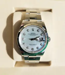 ROLEX DATEJUST 36MM 126234 MOTHER OF PEARL DIAMOND WHITE-GOLD 2025 FULL SET