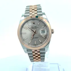 ROLEX DATEJUST 41 126301 SUNDUST STICK DIAL 18K ROSE GOLD TWO TONE