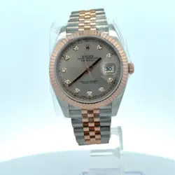 ROLEX DATEJUST 41 SUNDUST 10 DIAMOND DIAL 18K ROSE GOLD & STEEL JUBILEE 126331