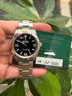 2025 ROLEX EXPLORER 224270 SILVER OYSTER BRACELET WITH SILVER BEZEL MINT