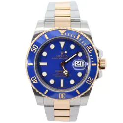 ROLEX SUBMARINER 40MM BLUE DIAL WATCH 116613LB 40 MM YG