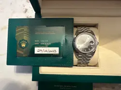 ROLEX DATEJUST 126334 RHODIUM DIAMOND JUBILEE 41MM STAINLESS STEEL