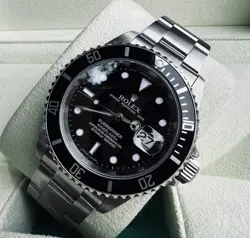 Rolex Submariner 16610 Oyster Bracelet Black Bezel Steel No Holes w/ Box