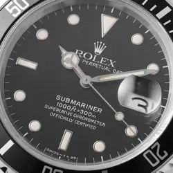 ROLEX SUBMARINER DATE 16800 BLACK FROZEN DIAL ALL TRITIUM 72 706590