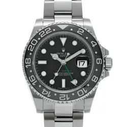 USED ROLEX GMT MASTER II 116710LN BLACK CASE: 40×40MM MEN'S WATCH #105015