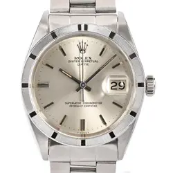 ROLEX OYSTER PERPETUAL DATE 1501 WATCHES / SILVER MECHANICAL AUTOMATIC MENS