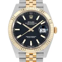 ROLEX DATEJUST 126333 BLACK BAR 5 ROWS JUBILEE BRACELET RANDOM NUMBER SECOND...