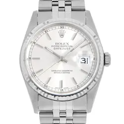 ROLEX DATEJUST 16234 SILVER BAR K NUMBER SECOND HAND MENS