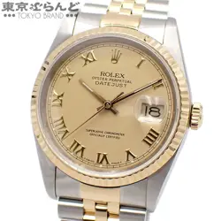 ROLEX DATEJUST CHAMPAGNE ROMAN DIAL 16233 TO213444