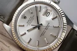 SERVICED VINTAGE ROLEX DATEJUST 1601 SILVER DIAL 36MM CAL.1570 C1972 #1438