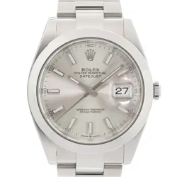 ROLEX DATEJUST 41 126300 SILVER OYSTER WARRANTY 2021 BOX/PAPER