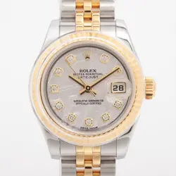 ROLEX DATEJUST 179173G SSYG SSYG AT METEORITE DIAL 4 EXTRA LINKS