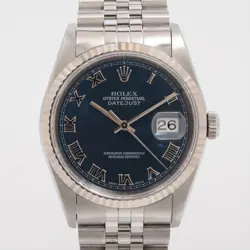 ROLEX DATEJUST 16234 SSWG SS AT BLUE-FACE