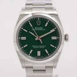 ROLEX DATEJUST 126000 SS SS AT GREEN-FACE 1 EXTRA LINK