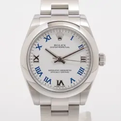 ROLEX OYSTER PERPETUAL 177200 SS SS AT WHITE DIAL 2 EXTRA LINKS