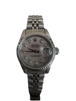 STAINLESS STEEL 18K WHITE GOLD 26MM OYSTER PERPETUAL DATEJUST WATCH 79174
