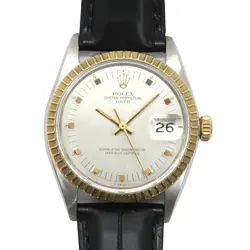 ROLEX OYSTER PERPETUAL DATE 1505 YELLOW GOLD VINTAGE MEN'S #U361