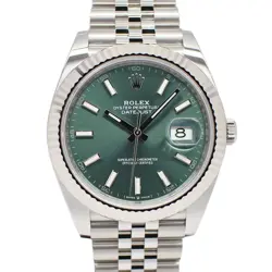 ROLEX DATEJUST 41 126334 RANDOM MINT GREEN AUTOMATIC MEN'S #U129
