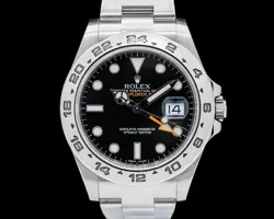 ROLEX 216570 EXPLORER II SS BLACK DIAL