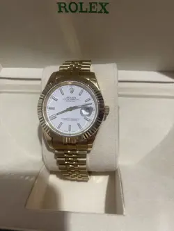 ROLEX MEN'S DATEJUST  41MM SCRATCH RESISTANT YELLOW GOLD