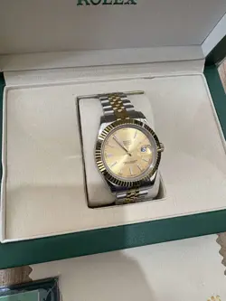 ROLEX DATEJUST DAY-DATE STYLE GOLD AND WHITE