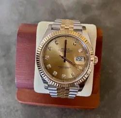 ROLEX 126333 DATEJUST 41MM CHAMPAGNE DIAMOND DIAL | JUBILEE | ROLEX SERVICED
