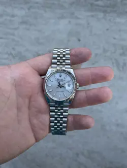 ROLEX DATEJUST SILVER DIAL JUBILEE BRACELET WITH ORIGINAL GREEN BOX AUCTION FIND