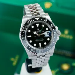 ROLEX GMT-MASTER II 126710GRNR BRUCE WAYNE BLACK GREY 40 STEEL CERAMIC FULL SET