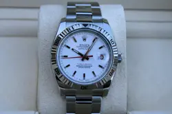 ROLEX 116264 TURN-O-GRAPH WATCH WHITE DIAL