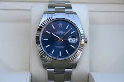 ROLEX 126334 DATEJUST 41MM OYSTER BLUE MARKER NIB