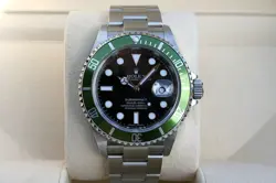 ROLEX 16610LV GREEN SUBMARINER WATCH 50TH ANNIV V SERIAL
