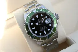 ROLEX 16610LV GREEN SUBMARINER WATCH 50TH ANNIV V SERIAL