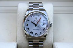 ROLEX 118209 DAY DATE PRESIDENT WATCH 18K WHITE GOLD
