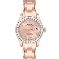 ROLEX PEARLMASTER ROSE GOLD DIAMOND AUTOMATIC LADIES WATCH 80285