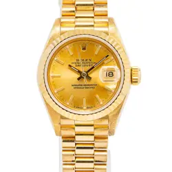 ROLEX DATEJUST 6917 PRESIDENT 18K YELLOW GOLD CHAMPAGNE DIAL AUTO WATCH 26MM