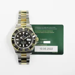 2022 ROLEX SEA-DWELLER, 126603, 43MM, STEEL & YELLOW GOLD, BLACK DIAL, OYSTER...