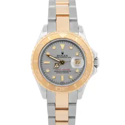 LADIES ROLEX YACHT-MASTER 29MM 69623 SLATE GRAY 18K YELLOW GOLD TWO-TONE WATCH